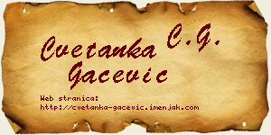 Cvetanka Gačević vizit kartica